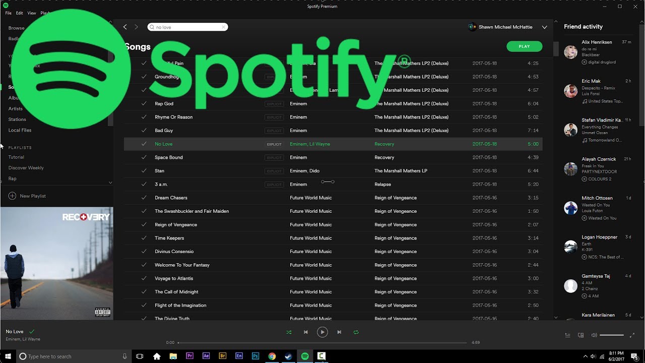 where does spotify download music