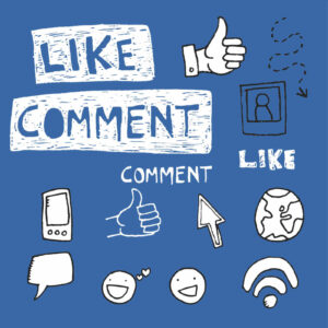Manage comment levels and like posts on Facebook