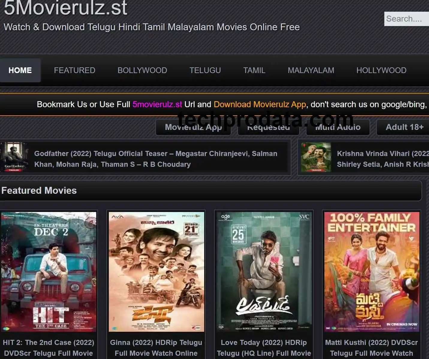 TamilRockers Telugu Movies download TECH PRO DATA